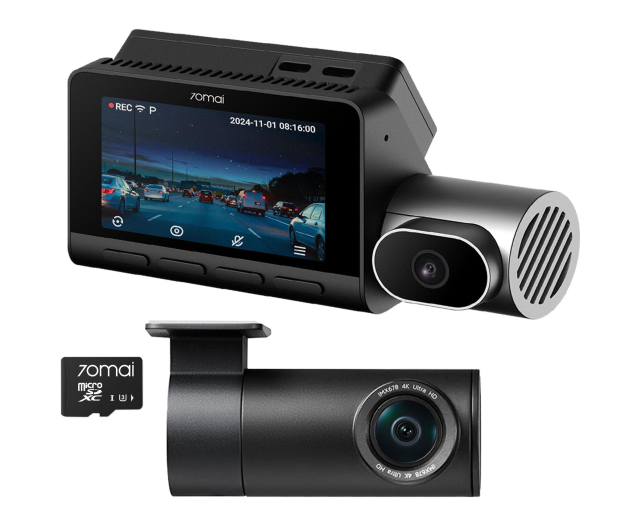 70mai 4K T800 PREMIUM SET + kamera tylna RC41 4K + karta 512 GB - 1368488 - zdjęcie